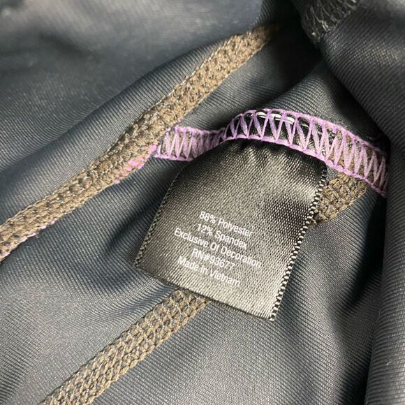 Xersion Capri style compression pants grey w/pink borders sz small women - Picture 6 of 8